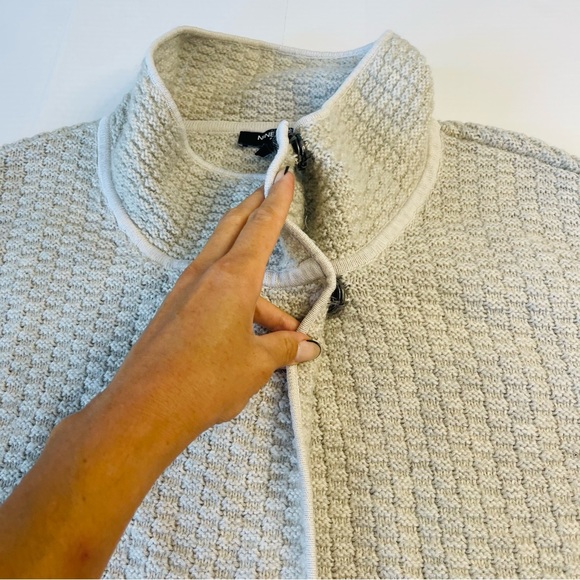 NINE West Jeans open cardigan/ turtleneck Sweater long oversized Medium - Picture 3 of 8